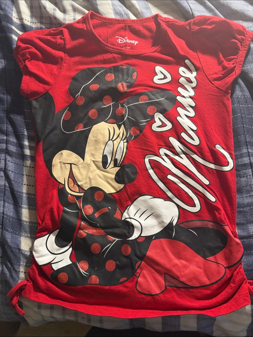 Disney Red Minnie Mouse Graphic Short Sleeve Tee